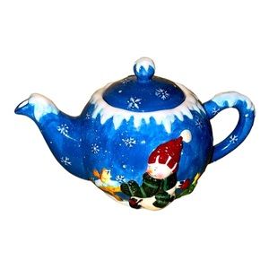 Burton & Burton Christmas snowman Teapot